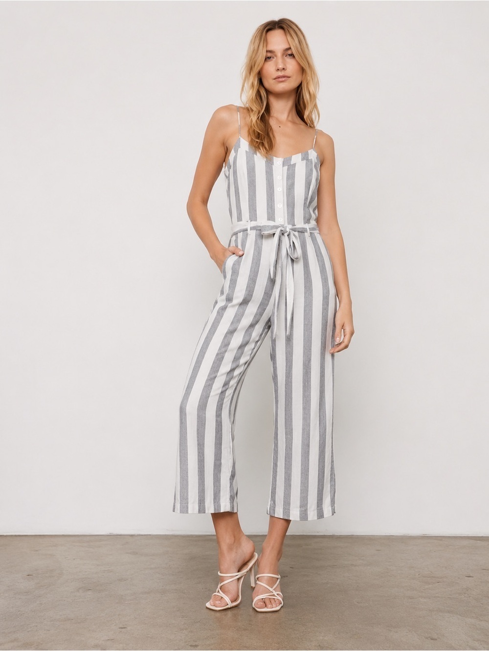 Rails Harper Laguna Stripe linen blend Jumper Large
